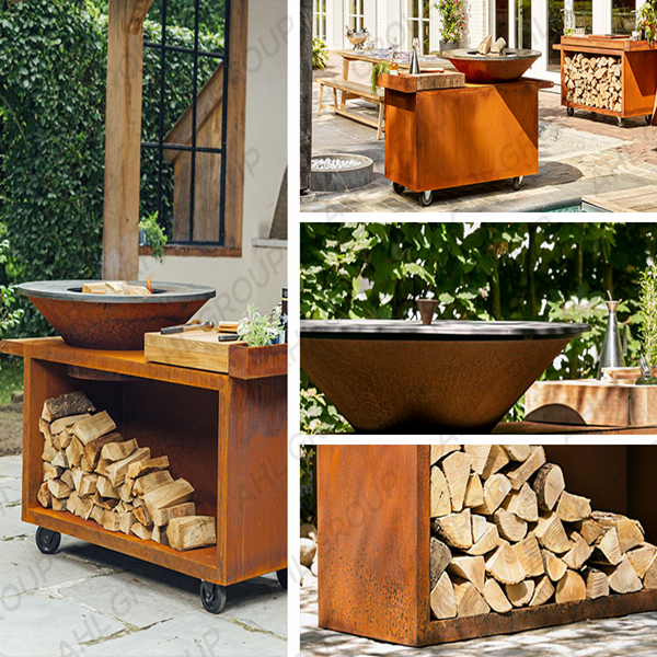 Corten Barbecue Stove For Outdoor Camping Barbeque Lovers Exporter